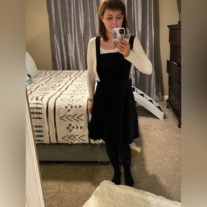 Black Velveteen Jumper dress